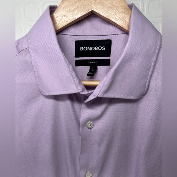 Bonobos Mens 17 35 Athletic Fit Stretch Long Sleeve Collared Button Shirt - Picture 2 of 10